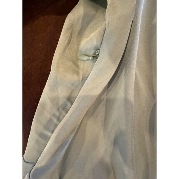 Cider Dress Women Small Mint Green Satin Dirty Martini Long Sleeve Mini Party - Picture 11 of 12